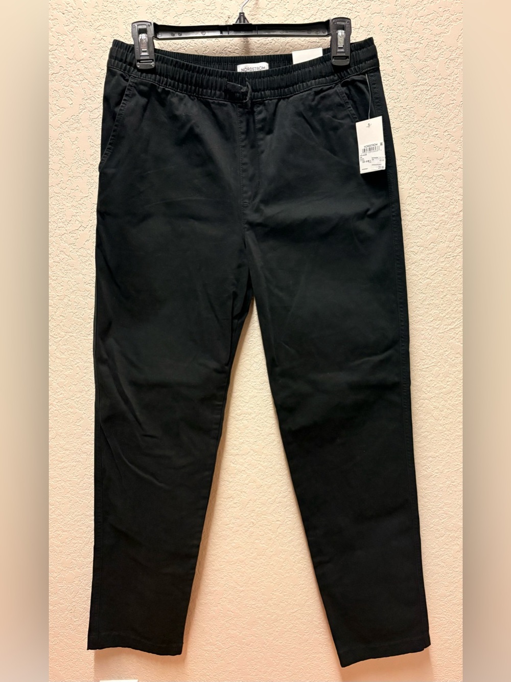 Nordstrom Boys Black Elastic-Waist Casual Pants Sz 14/16, NWT